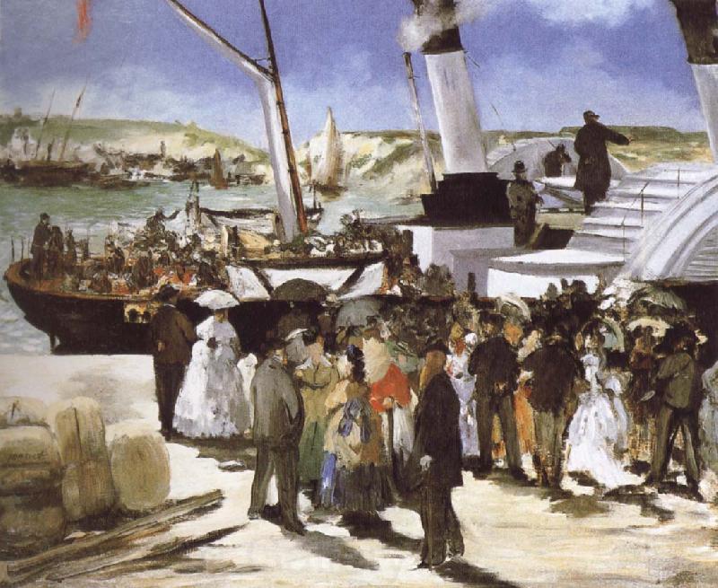 Edouard Manet The Departure of the folkestone Boat Spain oil painting art